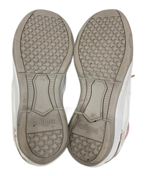 +DIANA（プラスダイアナ）+DIANA (プラスダイアナ) ヒールスニーカー ピンク サイズ:23.5の古着・服飾アイテム