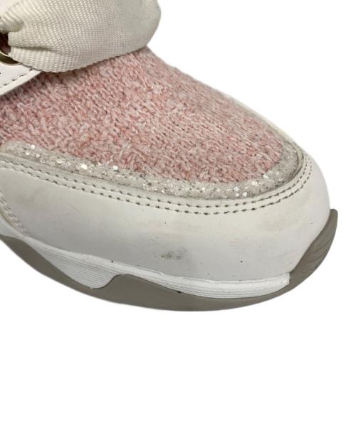 +DIANA（プラスダイアナ）+DIANA (プラスダイアナ) ヒールスニーカー ピンク サイズ:23.5の古着・服飾アイテム