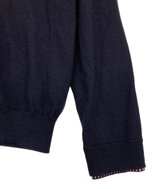 PS Paul Smith（ＰＳポールスミス）PS Paul Smith (ＰＳポールスミス) 丸首カーディガン ネイビー サイズ:Lの古着・服飾アイテム