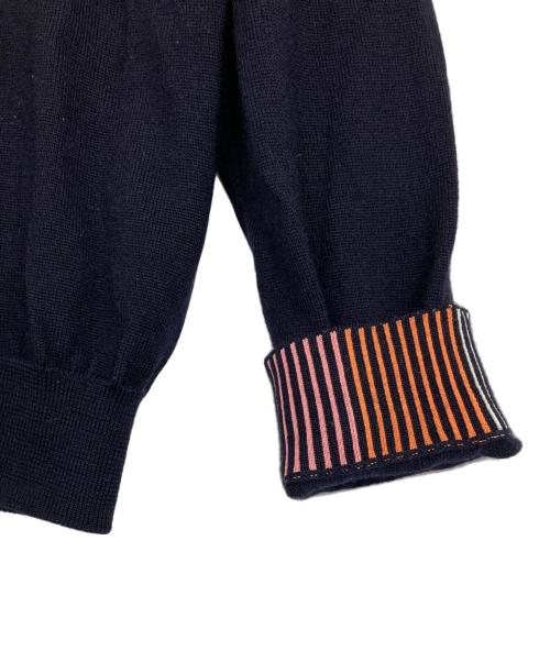PS Paul Smith（ＰＳポールスミス）PS Paul Smith (ＰＳポールスミス) 丸首カーディガン ネイビー サイズ:Lの古着・服飾アイテム