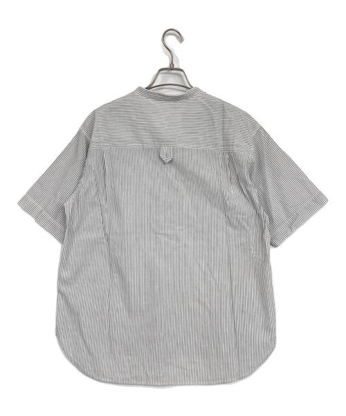MHL（エムエイチエル）MHL (エムエイチエル) リネン混ストライプシャツ ホワイト×グレー サイズ:1の古着・服飾アイテム