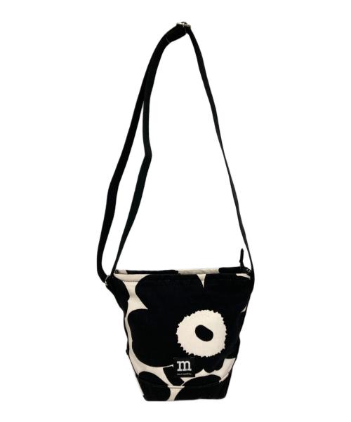 marimekko（マリメッコ）marimekko (マリメッコ) ウニッコショルダーバッグ ホワイト×ブラックの古着・服飾アイテム