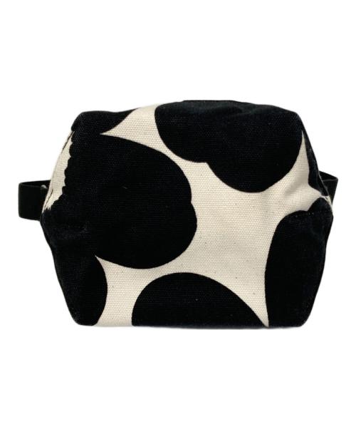 marimekko（マリメッコ）marimekko (マリメッコ) ウニッコショルダーバッグ ホワイト×ブラックの古着・服飾アイテム