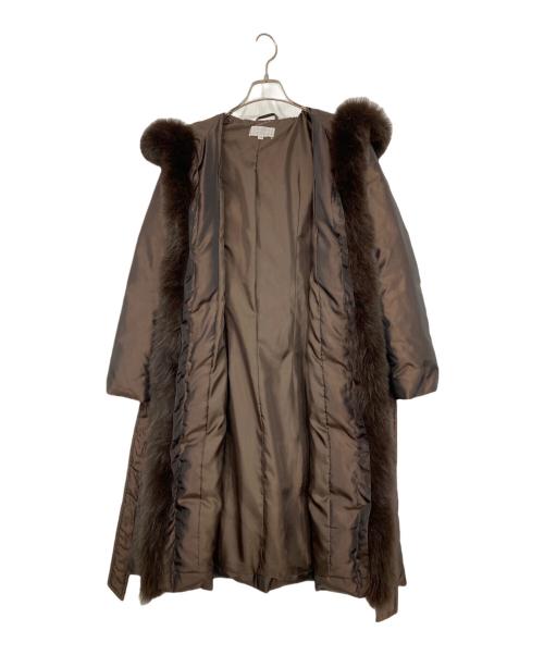 BARNEYS NEWYORK（バーニーズ・ニューヨーク）BARNEYS NEWYORK (バーニーズ・ニューヨーク) ダウンコート ブラウン サイズ:38の古着・服飾アイテム