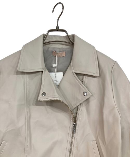 Resexxy（リゼクシー）Resexxy (リゼクシー) フェイクレザーライダースジャケット ベージュ サイズ:SIZE Mの古着・服飾アイテム