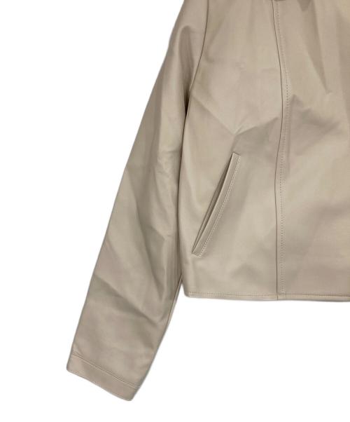 Resexxy（リゼクシー）Resexxy (リゼクシー) フェイクレザーライダースジャケット ベージュ サイズ:SIZE Mの古着・服飾アイテム