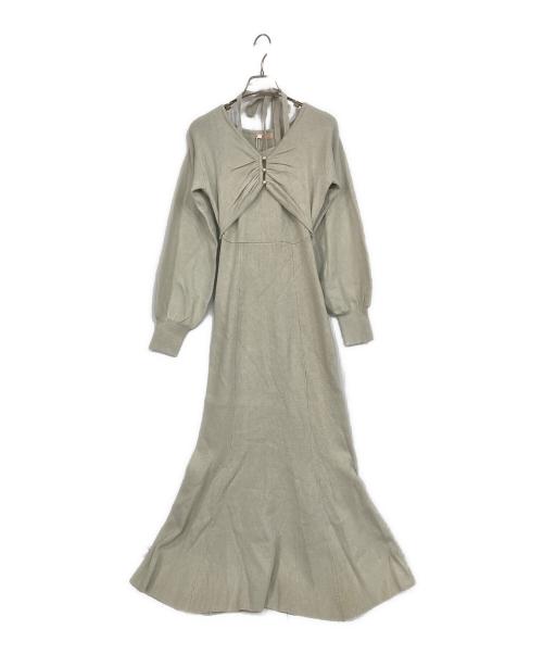 Resexxy（リゼクシー）Resexxy (リゼクシー) レイヤードマーメイドニットワンピース 黄緑 サイズ:SIZE Fの古着・服飾アイテム