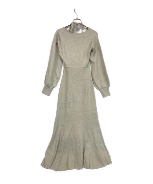 Resexxy（リゼクシー）Resexxy (リゼクシー) レイヤードマーメイドニットワンピース 黄緑 サイズ:SIZE Fの古着・服飾アイテム