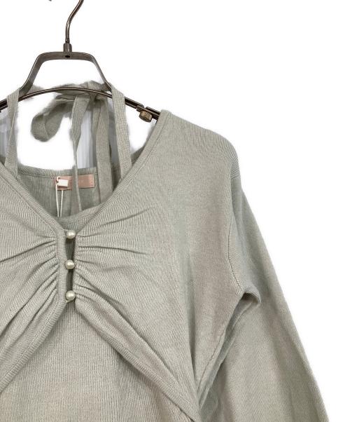 Resexxy（リゼクシー）Resexxy (リゼクシー) レイヤードマーメイドニットワンピース 黄緑 サイズ:SIZE Fの古着・服飾アイテム