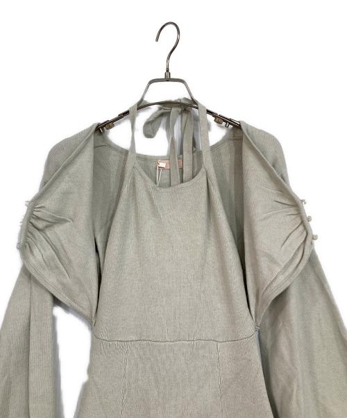 Resexxy（リゼクシー）Resexxy (リゼクシー) レイヤードマーメイドニットワンピース 黄緑 サイズ:SIZE Fの古着・服飾アイテム