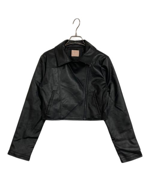 Resexxy（リゼクシー）Resexxy (リゼクシー) フェイクレザーライダースジャケット ブラック サイズ:Sの古着・服飾アイテム