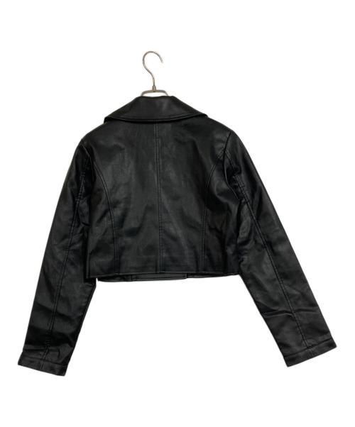 Resexxy（リゼクシー）Resexxy (リゼクシー) フェイクレザーライダースジャケット ブラック サイズ:Sの古着・服飾アイテム