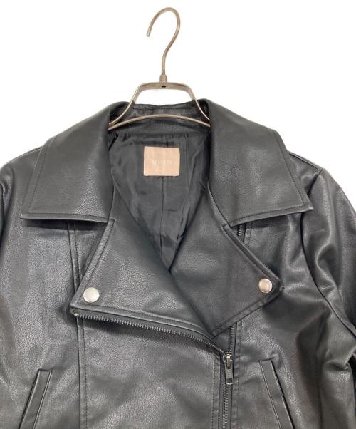 Resexxy（リゼクシー）Resexxy (リゼクシー) フェイクレザーライダースジャケット ブラック サイズ:Sの古着・服飾アイテム
