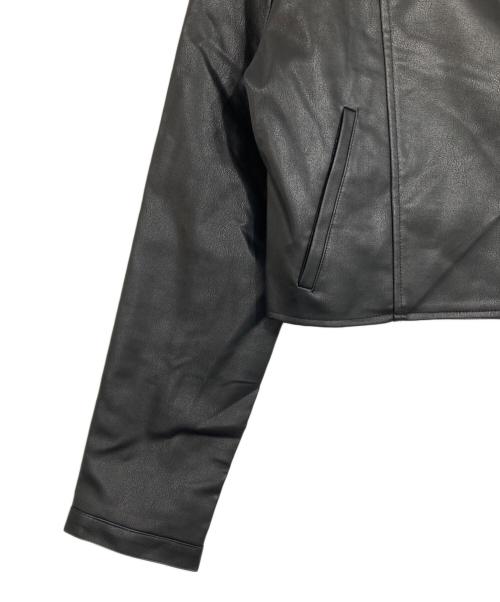 Resexxy（リゼクシー）Resexxy (リゼクシー) フェイクレザーライダースジャケット ブラック サイズ:Sの古着・服飾アイテム