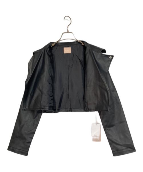 Resexxy（リゼクシー）Resexxy (リゼクシー) フェイクレザーライダースジャケット ブラック サイズ:Sの古着・服飾アイテム