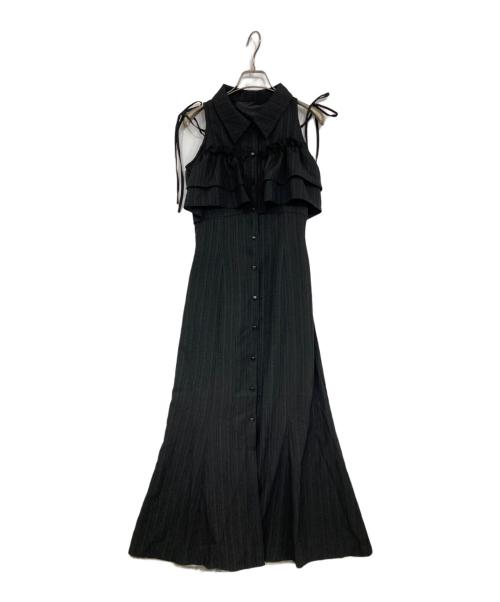 Resexxy（リゼクシー）Resexxy (リゼクシー) ラッフルマーメイドシャツワンピース ブラック サイズ:Fの古着・服飾アイテム