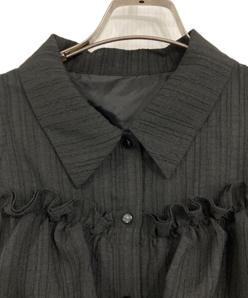 Resexxy（リゼクシー）Resexxy (リゼクシー) ラッフルマーメイドシャツワンピース ブラック サイズ:Fの古着・服飾アイテム