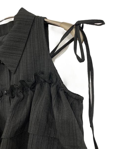 Resexxy（リゼクシー）Resexxy (リゼクシー) ラッフルマーメイドシャツワンピース ブラック サイズ:Fの古着・服飾アイテム