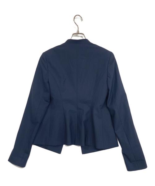 theory（セオリー）theory (セオリー) ノーカラージャケット ネイビーの古着・服飾アイテム