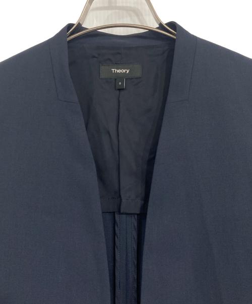 theory（セオリー）theory (セオリー) ノーカラージャケット ネイビーの古着・服飾アイテム