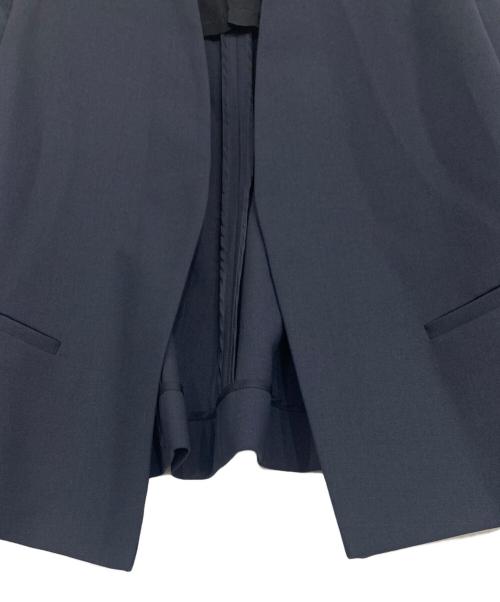 theory（セオリー）theory (セオリー) ノーカラージャケット ネイビーの古着・服飾アイテム