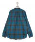BROWN by 2-tacs (ブラウンバイツータックス) ノーカラーチェックシャツ グリーン×ブルー サイズ:M：16000円