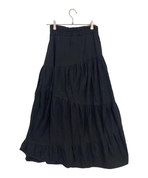 ERIKO YAMAGUCHI（エリコ ヤマグチ）ERIKO YAMAGUCHI (エリコ ヤマグチ) ティアードスカート ブラック サイズ:Mの古着・服飾アイテム