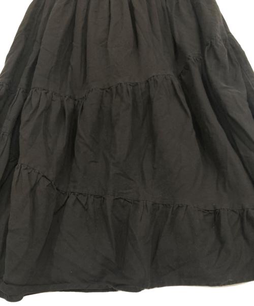 ERIKO YAMAGUCHI（エリコ ヤマグチ）ERIKO YAMAGUCHI (エリコ ヤマグチ) ティアードスカート ブラック サイズ:Mの古着・服飾アイテム