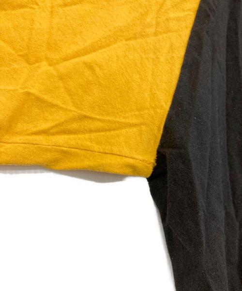RUCKING FOTTEN（-）RUCKING FOTTEN (-) ラグランTシャツ イエロー×ブラック サイズ:3XLの古着・服飾アイテム