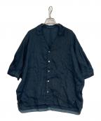 Vlas Blommeヴラスブラム）の古着「リネンシャツ」｜ネイビー