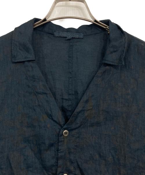 Vlas Blomme（ヴラスブラム）Vlas Blomme (ヴラスブラム) リネンシャツ ネイビー サイズ:Fの古着・服飾アイテム