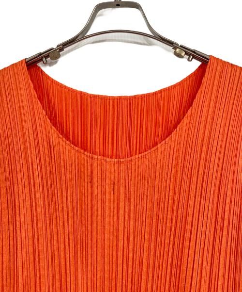 PLEATS PLEASE（プリーツプリーズ）PLEATS PLEASE (プリーツプリーズ) ノースリーブプリーツワンピース オレンジ サイズ:4の古着・服飾アイテム
