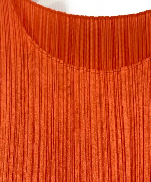 PLEATS PLEASE（プリーツプリーズ）PLEATS PLEASE (プリーツプリーズ) ノースリーブプリーツワンピース オレンジ サイズ:4の古着・服飾アイテム