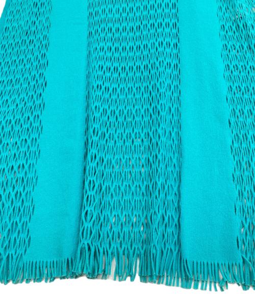 ISSEY MIYAKE（イッセイミヤケ）ISSEY MIYAKE (イッセイミヤケ) メッシュニットノースリーブワンピース ブルー サイズ:2の古着・服飾アイテム