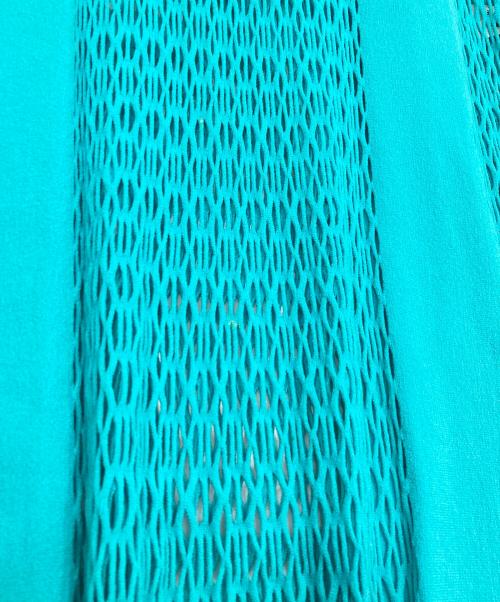 ISSEY MIYAKE（イッセイミヤケ）ISSEY MIYAKE (イッセイミヤケ) メッシュニットノースリーブワンピース ブルー サイズ:2の古着・服飾アイテム