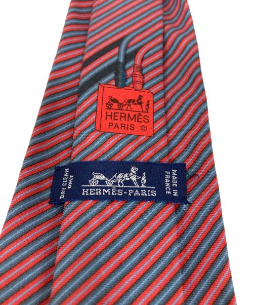 HERMES（エルメス）HERMES (エルメス) シルクネクタイ レッド サイズ:-の古着・服飾アイテム