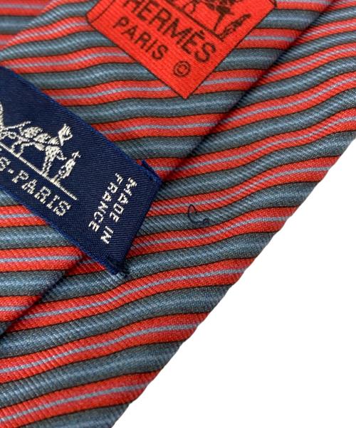 HERMES（エルメス）HERMES (エルメス) シルクネクタイ レッド サイズ:-の古着・服飾アイテム