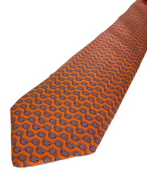 HERMES（エルメス）HERMES (エルメス) シルクネクタイ オレンジ サイズ:.の古着・服飾アイテム