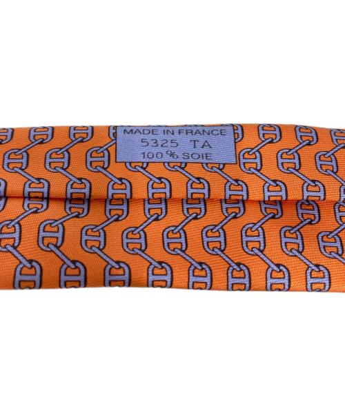 HERMES（エルメス）HERMES (エルメス) シルクネクタイ オレンジ サイズ:.の古着・服飾アイテム