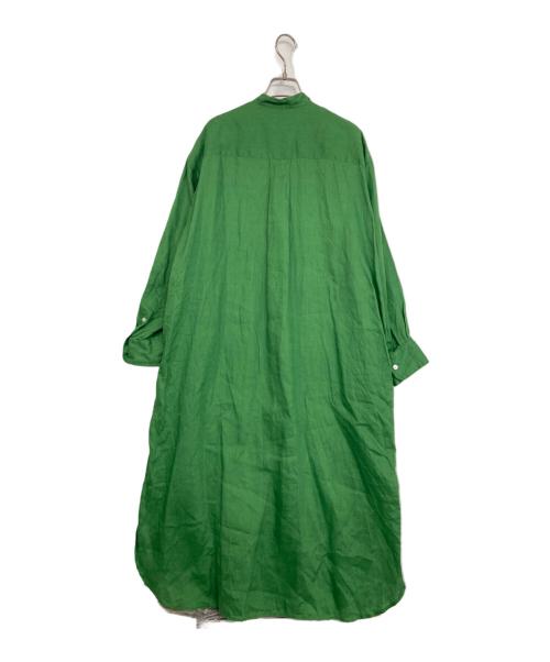 FRAMeWORK（フレームワーク）FRAMeWORK (フレームワーク) フレンチリネンシャツワンピース グリーン サイズ:記載なしの古着・服飾アイテム