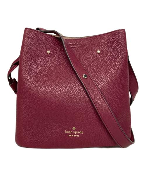 Kate Spade（ケイトスペード）Kate Spade (ケイトスペード) マーティ スモール バケット バーガンディーの古着・服飾アイテム