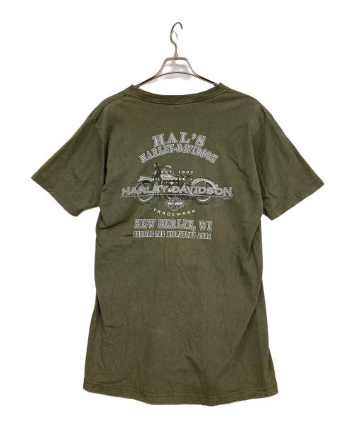 HARLEY-DAVIDSON（ハーレーダビッドソン）HARLEY-DAVIDSON (ハーレーダビッドソン) ポケットTシャツ カーキ サイズ:Lの古着・服飾アイテム