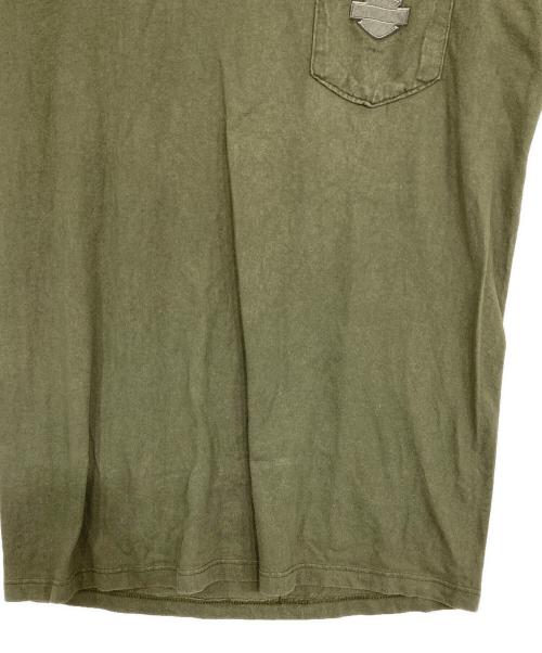 HARLEY-DAVIDSON（ハーレーダビッドソン）HARLEY-DAVIDSON (ハーレーダビッドソン) ポケットTシャツ カーキ サイズ:Lの古着・服飾アイテム