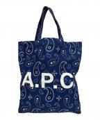 A.P.C.アーペーセー）の古着「ペイズリー柄トートバッグ」｜ネイビー