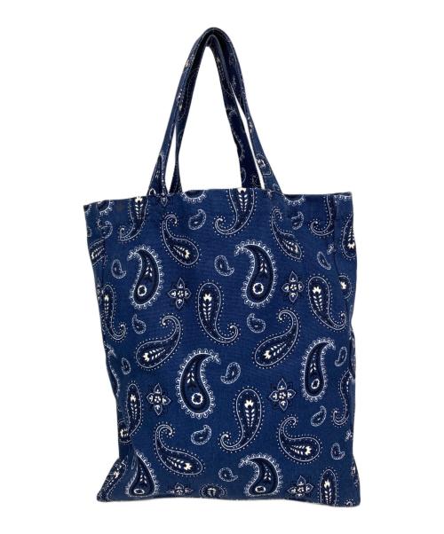 A.P.C.（アーペーセー）A.P.C. (アーペーセー) ペイズリー柄トートバッグ ネイビーの古着・服飾アイテム