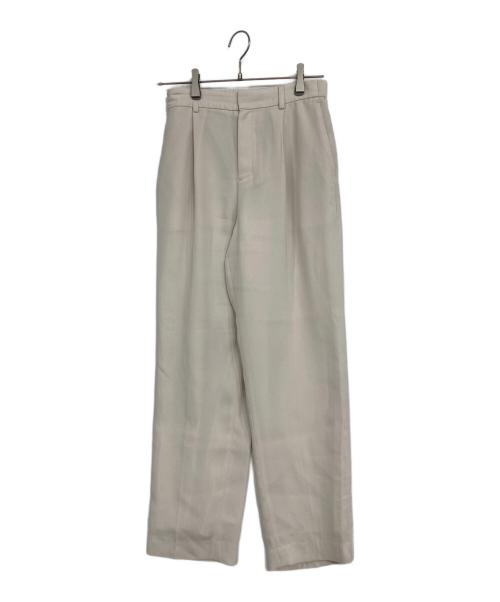 自由区（ジユウク）自由区 (ジユウク) ダブルクロス テーパードパンツ ベージュ サイズ:38の古着・服飾アイテム
