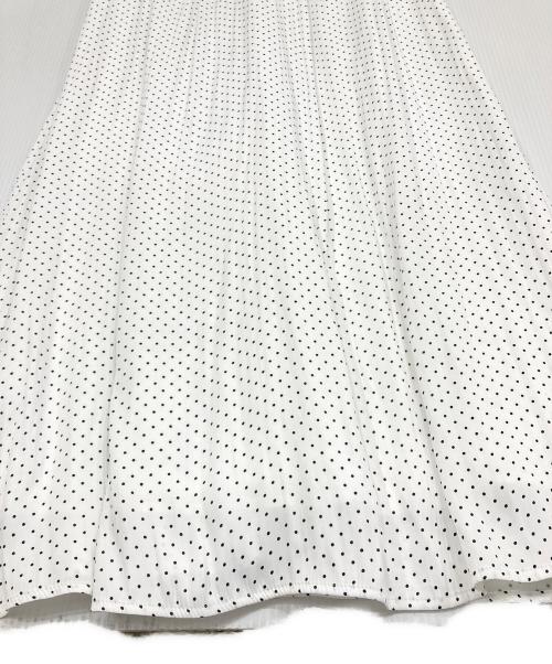 CELFORD（セルフォード）CELFORD (セルフォード) 割繊サテンドレープスリーブワンピース ホワイト サイズ:36の古着・服飾アイテム