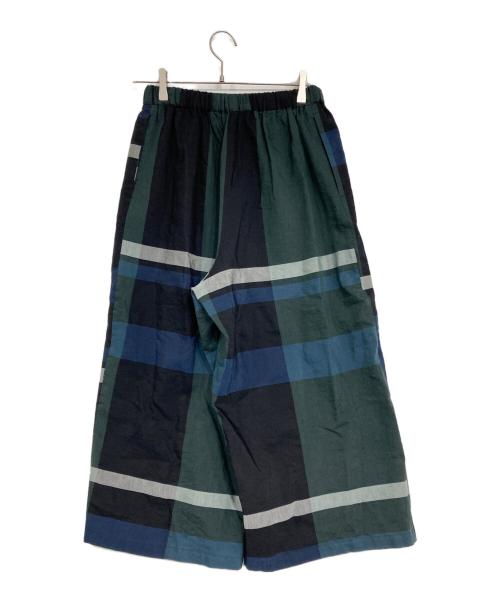 芽風（メフウ）芽風 (メフウ) リネンコットンパンツ ブラック×グリーン サイズ:38の古着・服飾アイテム