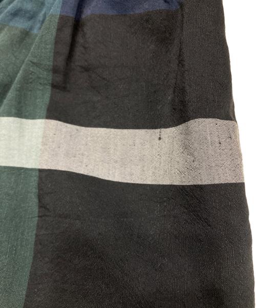 芽風（メフウ）芽風 (メフウ) リネンコットンパンツ ブラック×グリーン サイズ:38の古着・服飾アイテム