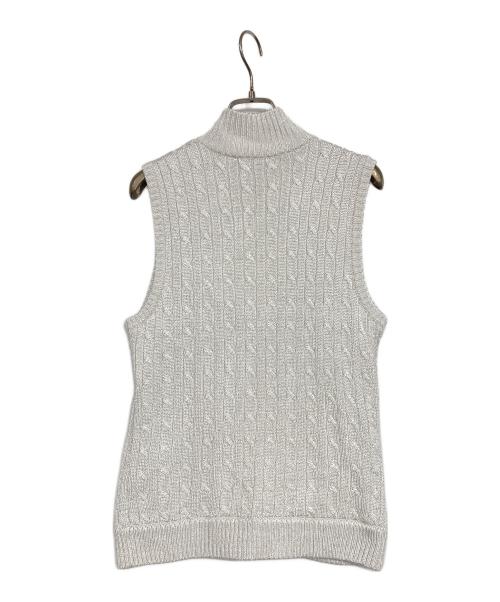 Ralph Lauren GOLF（ラルフローレン ゴルフ）Ralph Lauren GOLF (ラルフローレン ゴルフ) ジップアップケーブルニットベスト グレー サイズ:SIZE Mの古着・服飾アイテム